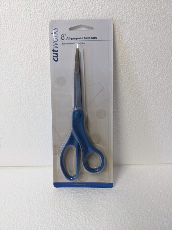 A pair of 8 inch all purpose scissors