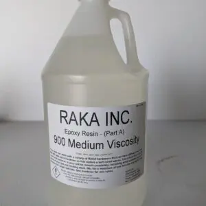 A bottle of 900 medium viscosity epoxy resin