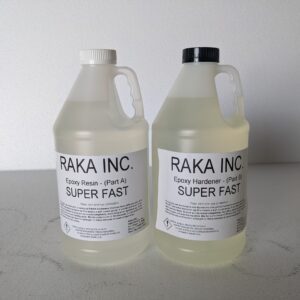 2 bottles of superfast epoxy resin and hardener