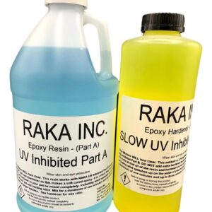 2 bottles of RAKA inc.epoxy resin and hardener